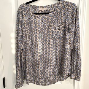 Loft - long sleeve blouse with pocket. Small